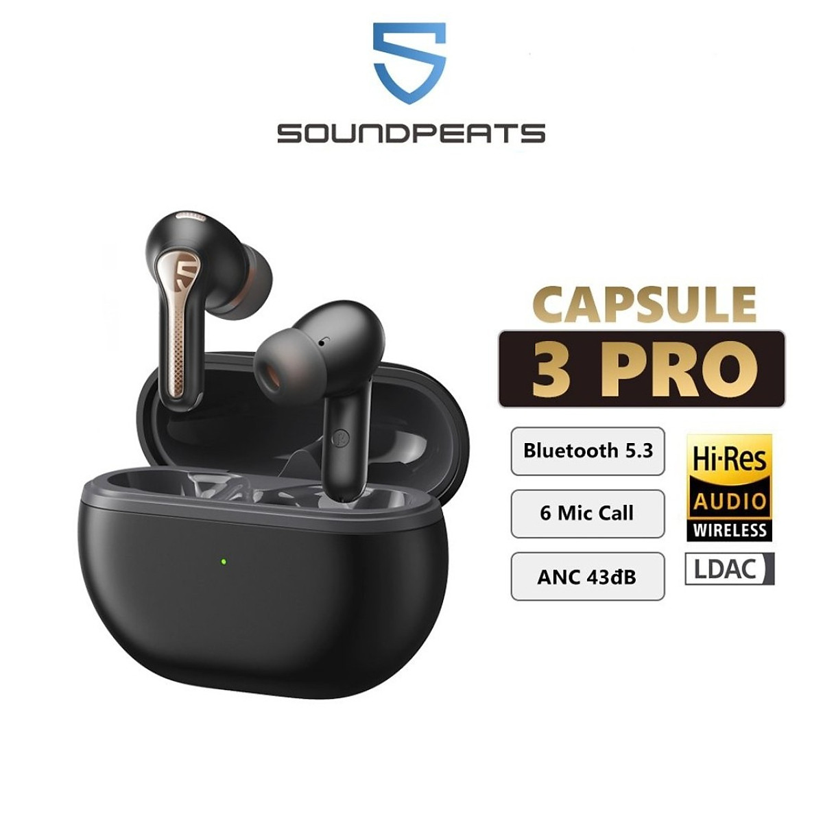 Soundpeats Capsule 3 Pro Wireless Earbuds Bluetooth 5.2 With Hybrid