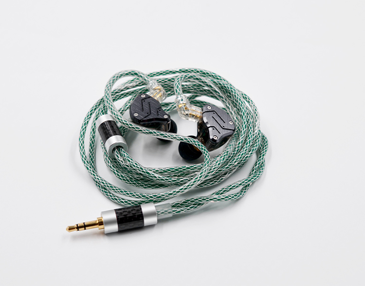 KZ Transparent Green Braided Upgrade Cable