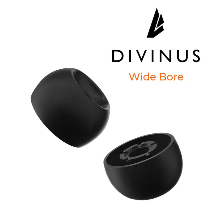 DIVINUS Velvet Wide Bore Silicone Ear tips For 4-6mm Nozzle