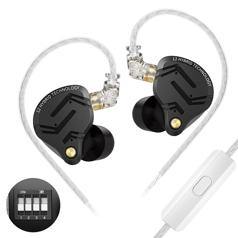 KZ ZS12 PRO X Metal Earphones 1DD+5BA Hybrid In Ear Monitor Headphones