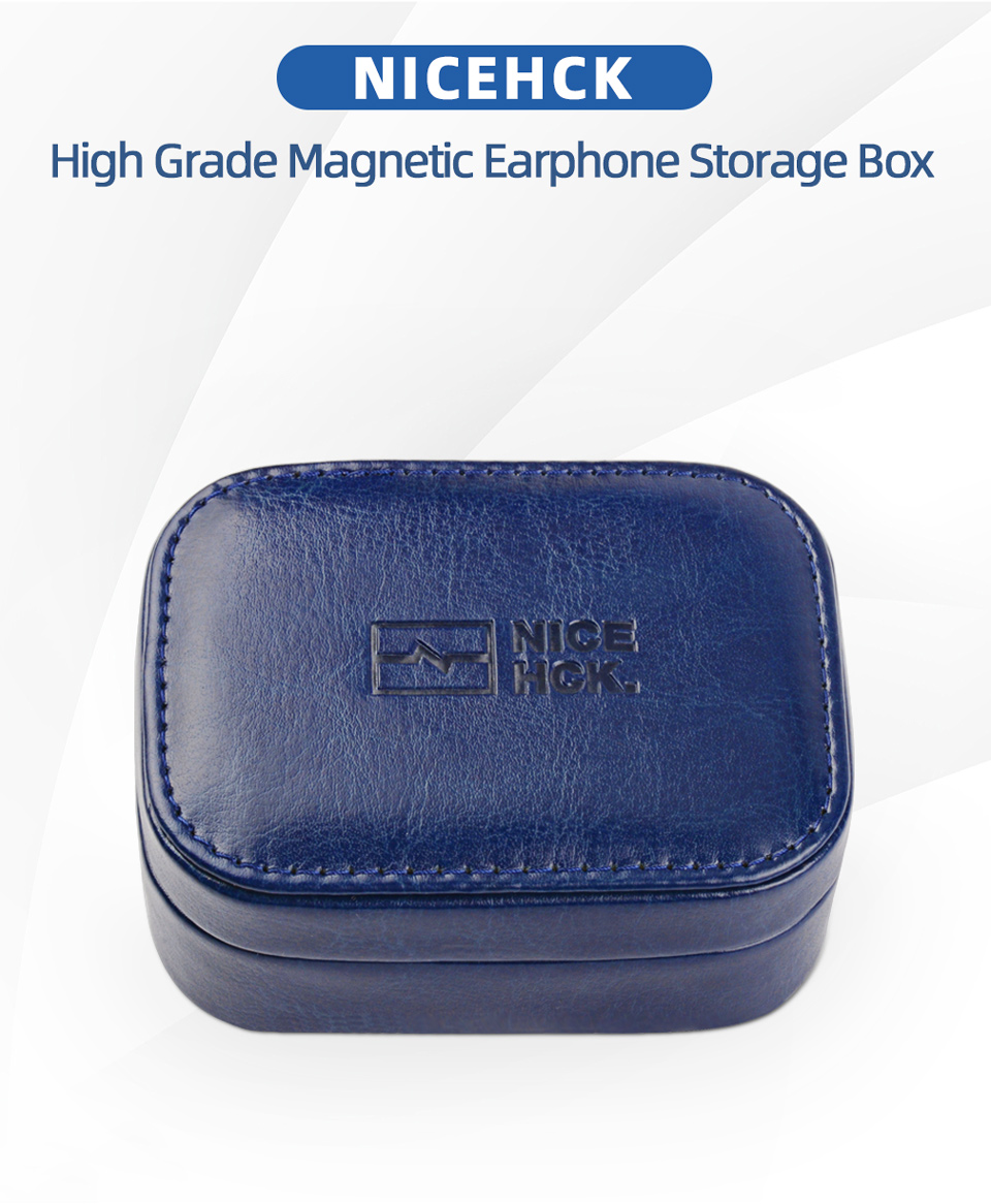 NiceHCK High Grade PU Portable Earbud Case Magnetic Earphone Carry Storage Box Bluetooth Headset Bag Accessory For Lofty Topguy