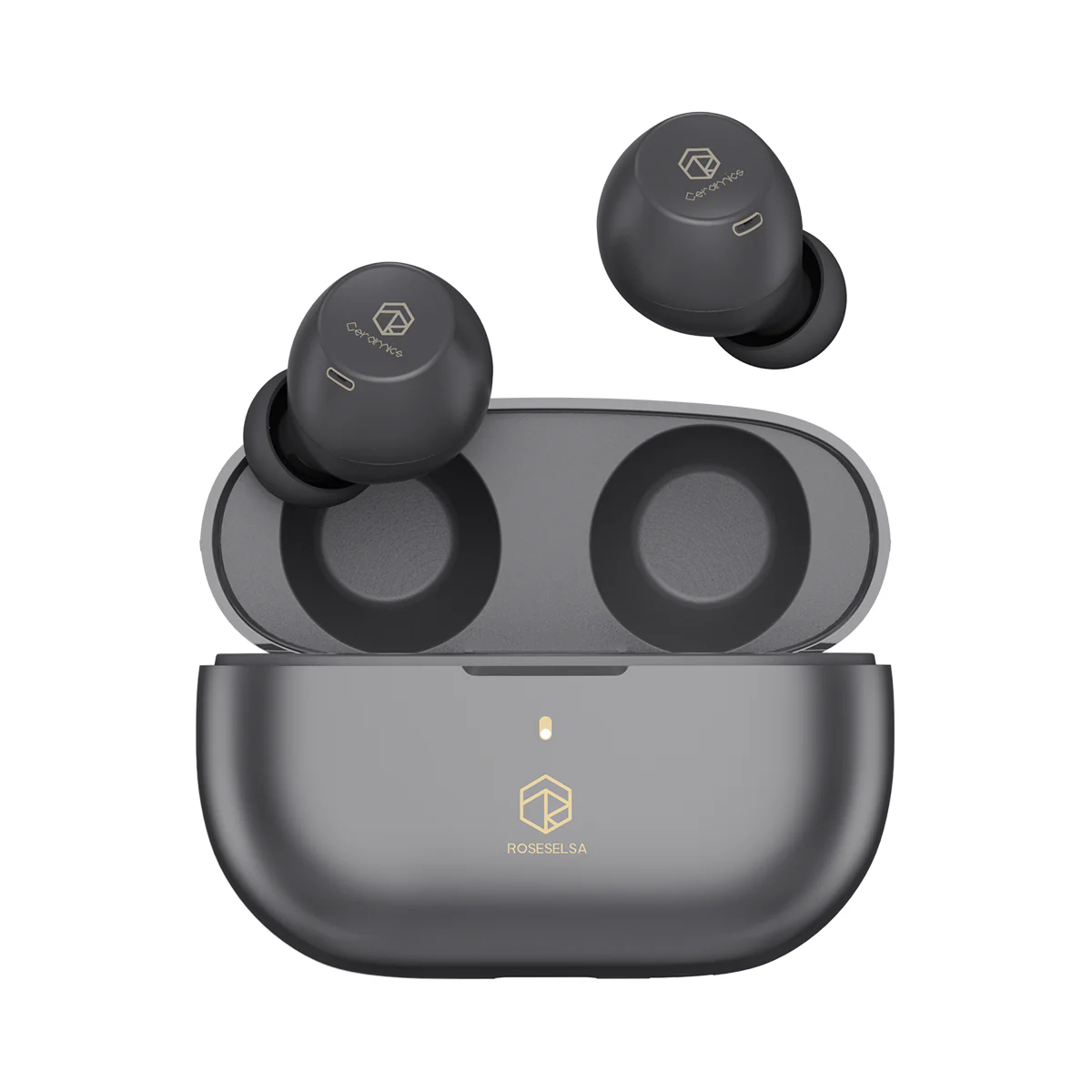 Rose Techniques Roseselsa Ceramic X Wireless Earbuds, 55dB Active Noise Cancelling Earphones