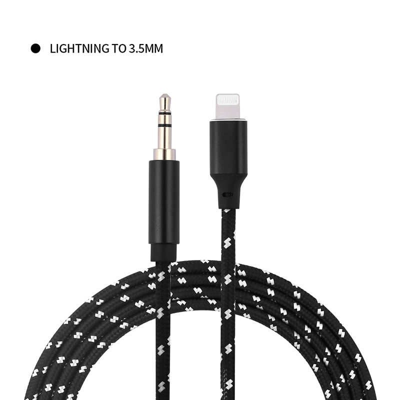 AUXO8L Metal Apple audio cable MFI Certified